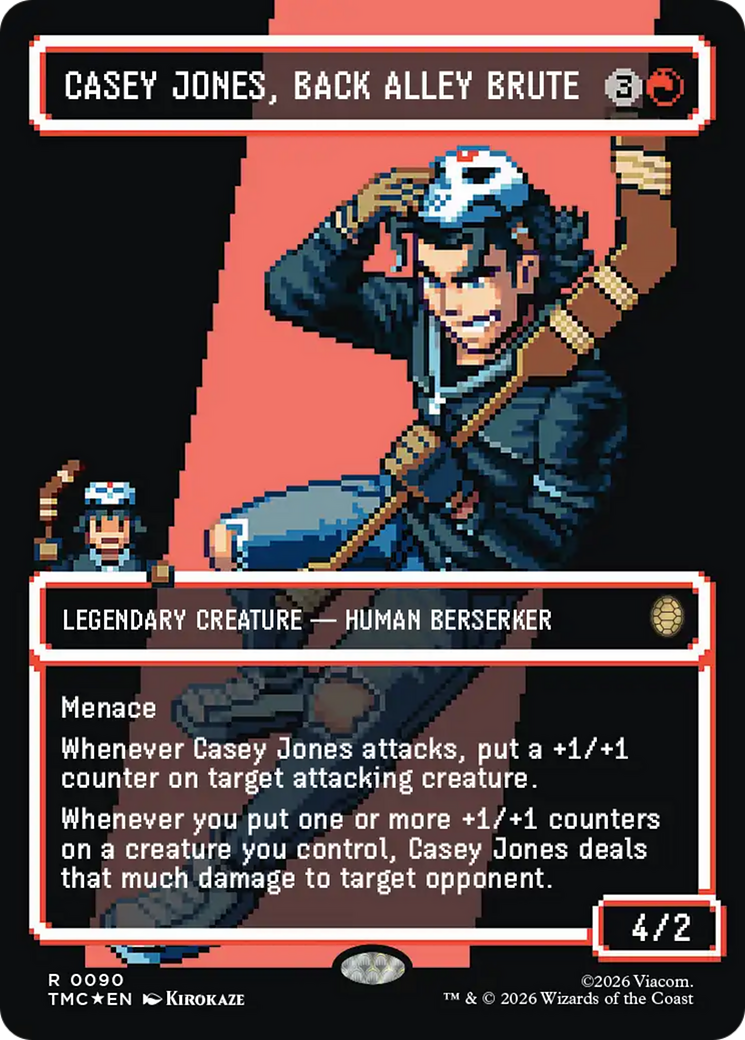 Casey Jones, Back Alley Brute (Borderless) (Surge Foil) [Teenage Mutant Ninja Turtles Commander] | L.A. Mood Comics and Games