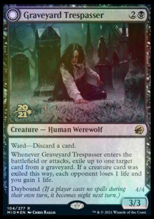Graveyard Trespasser // Graveyard Glutton [Innistrad: Midnight Hunt Prerelease Promos] | L.A. Mood Comics and Games