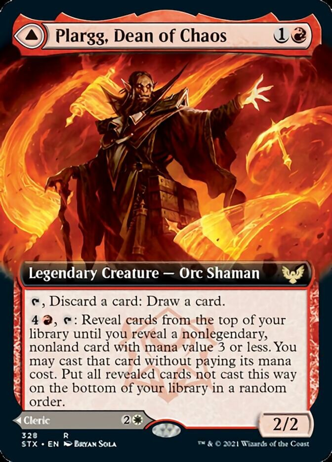 Plargg, Dean of Chaos // Augusta, Dean of Order (Extended Art) [Strixhaven: School of Mages] | L.A. Mood Comics and Games