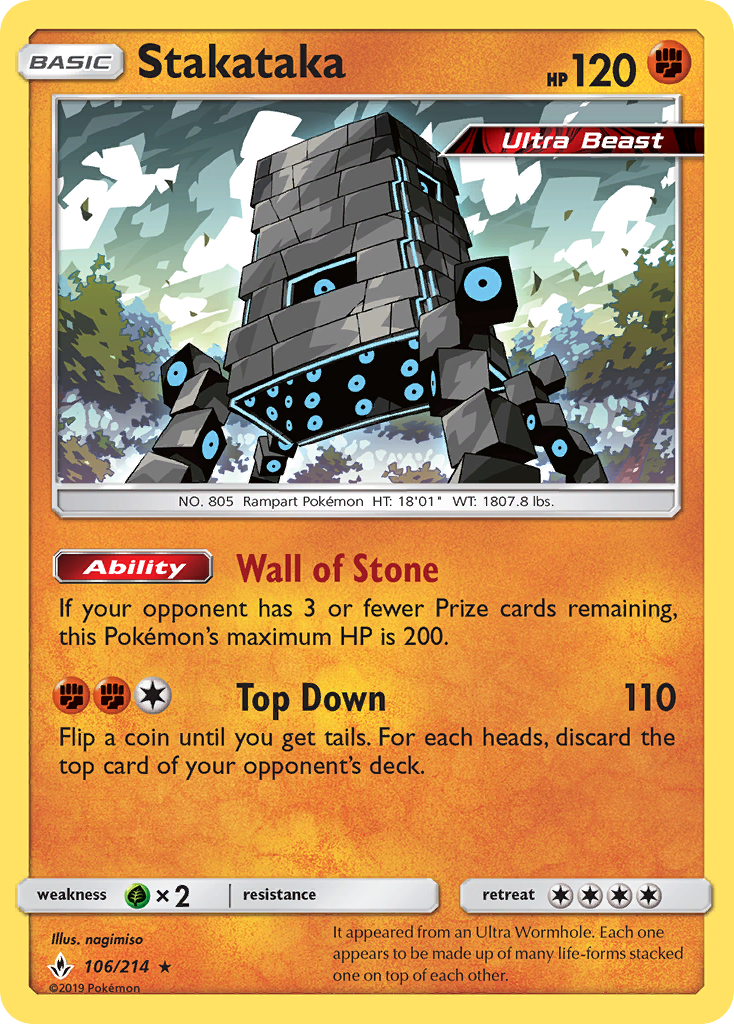 Stakataka (106/214) [Sun & Moon: Unbroken Bonds] | L.A. Mood Comics and Games
