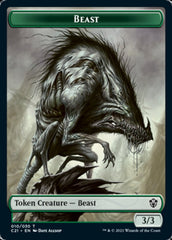 Beast (010) // Fish Double-Sided Token [Commander 2021 Tokens] | L.A. Mood Comics and Games