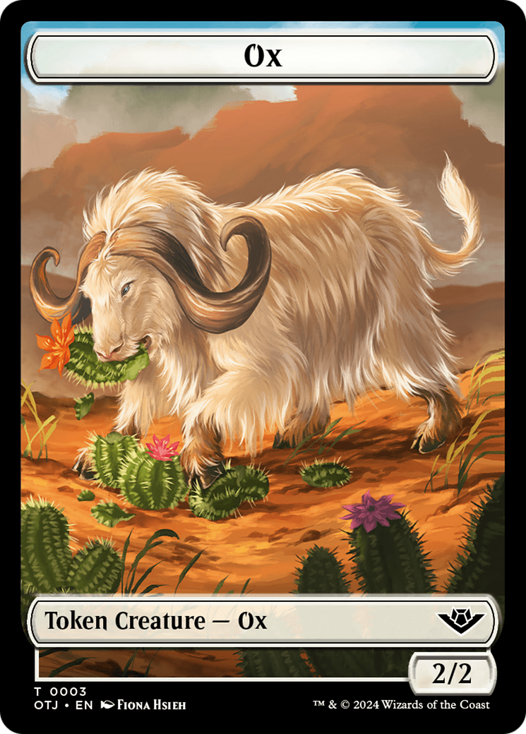 Mercenary // Ox Double-Sided Token [Outlaws of Thunder Junction Tokens] | L.A. Mood Comics and Games