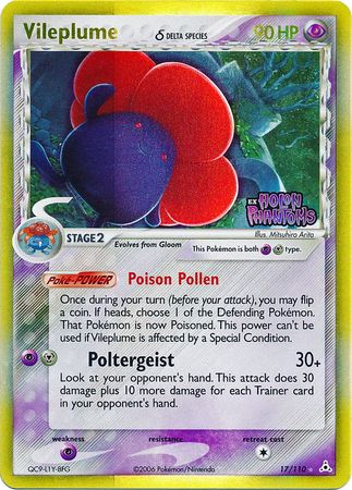 Vileplume (17/110) (Delta Species) (Stamped) [EX: Holon Phantoms] | L.A. Mood Comics and Games