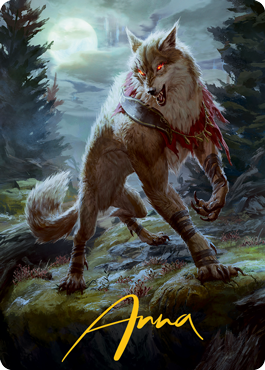 Arlinn, the Moon's Fury 1 Art Card (Gold-Stamped Signature) [Innistrad: Midnight Hunt Art Series] | L.A. Mood Comics and Games