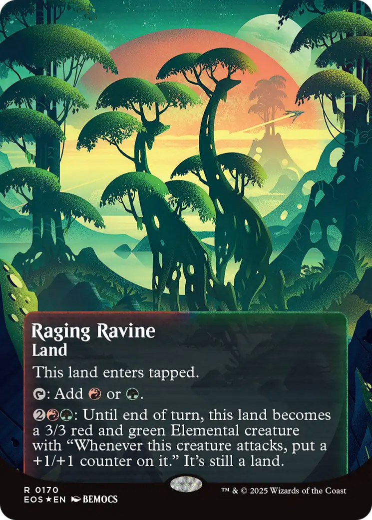Raging Ravine (0170) (Borderless) (Galaxy Foil) [Edge of Eternities: Stellar Sights] | L.A. Mood Comics and Games