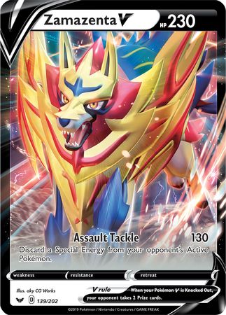Zamazenta V (139/202) (Jumbo Card) [Sword & Shield: Base Set] | L.A. Mood Comics and Games