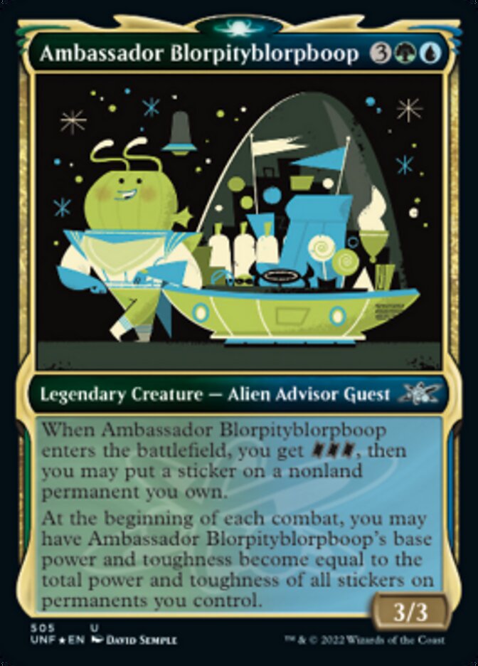 Ambassador Blorpityblorpboop (Showcase) (Galaxy Foil) [Unfinity] | L.A. Mood Comics and Games