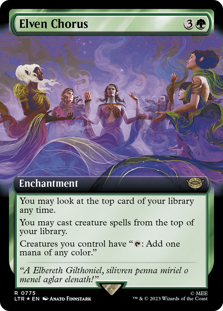 Elven Chorus (Extended Art) (Surge Foil) [The Lord of the Rings: Tales of Middle-Earth] | L.A. Mood Comics and Games