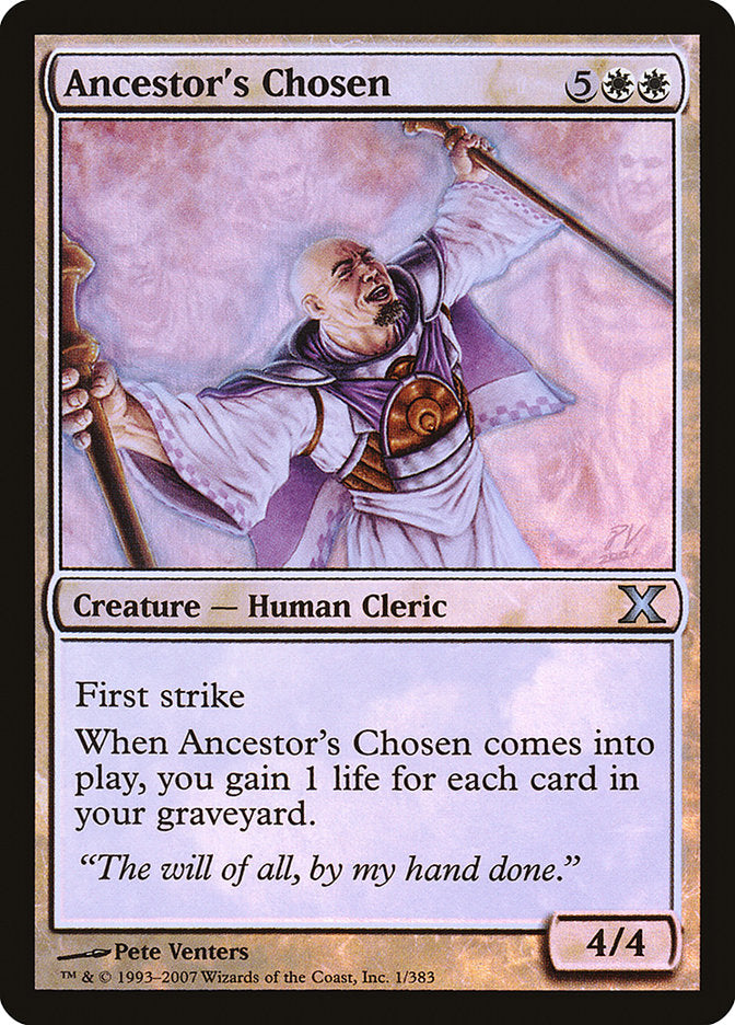 Ancestor's Chosen (Premium Foil) [Tenth Edition] | L.A. Mood Comics and Games