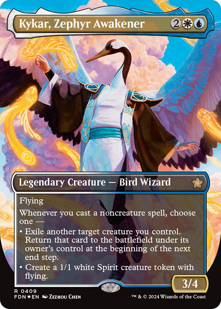 Kykar, Zephyr Awakener (Borderless) (Mana Foil) [Foundations] | L.A. Mood Comics and Games