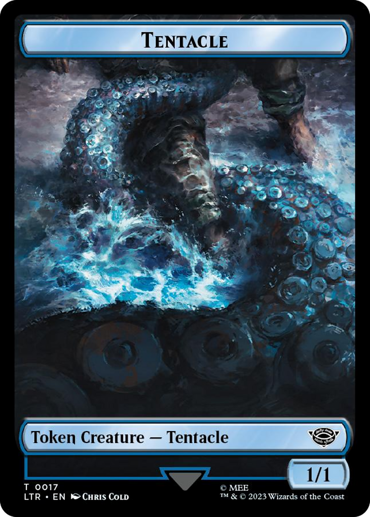 Tentacle // Food (0022) Double-Sided Token (Surge Foil) [The Lord of the Rings: Tales of Middle-Earth Tokens] | L.A. Mood Comics and Games