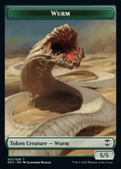 Elf Warrior // Wurm Double-Sided Token [Streets of New Capenna Commander Tokens] | L.A. Mood Comics and Games