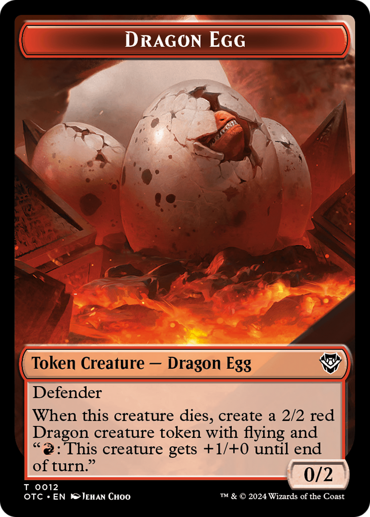Dragon Egg // Dragon Double-Sided Token [Outlaws of Thunder Junction Commander Tokens] | L.A. Mood Comics and Games
