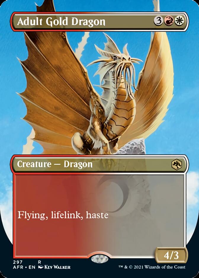 Adult Gold Dragon (Borderless Alternate Art) [Dungeons & Dragons: Adventures in the Forgotten Realms] | L.A. Mood Comics and Games