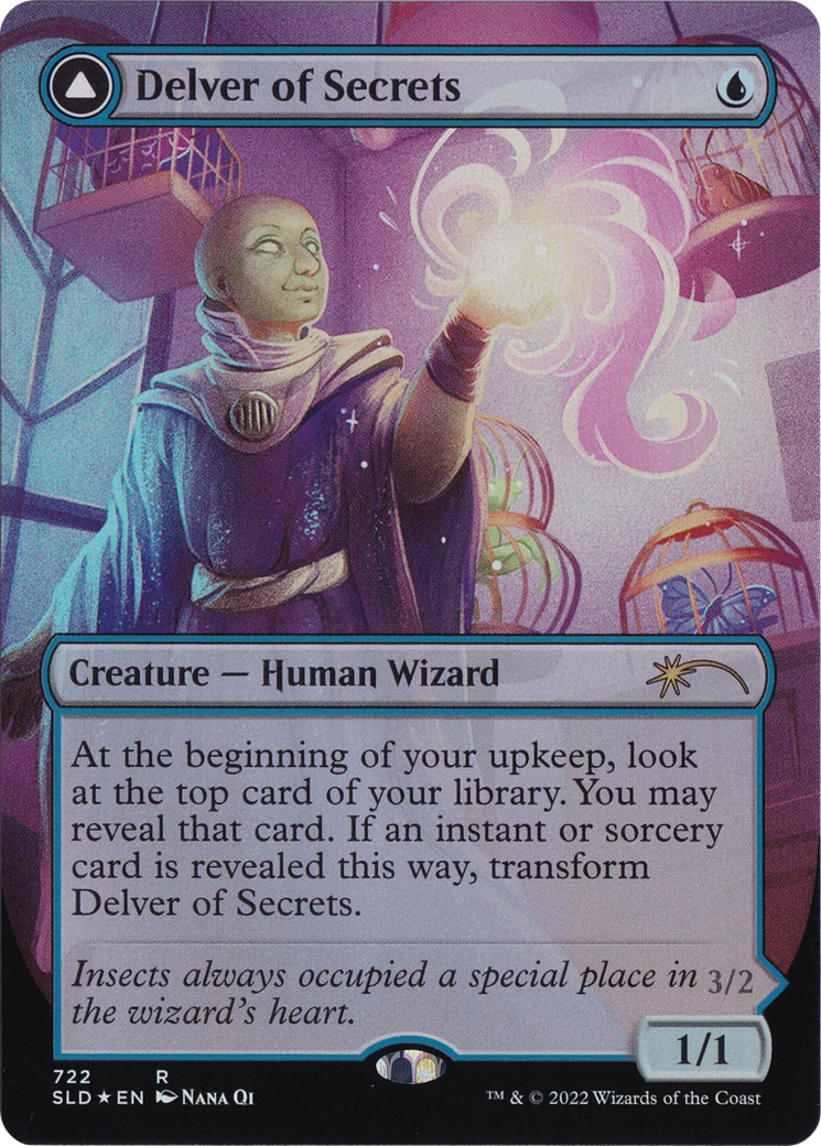 Delver of Secrets // Insectile Aberration (Borderless) [Secret Lair: From Cute to Brute] | L.A. Mood Comics and Games