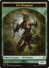 Elf Warrior // Zombie Double-Sided Token [Commander 2016 Tokens] | L.A. Mood Comics and Games