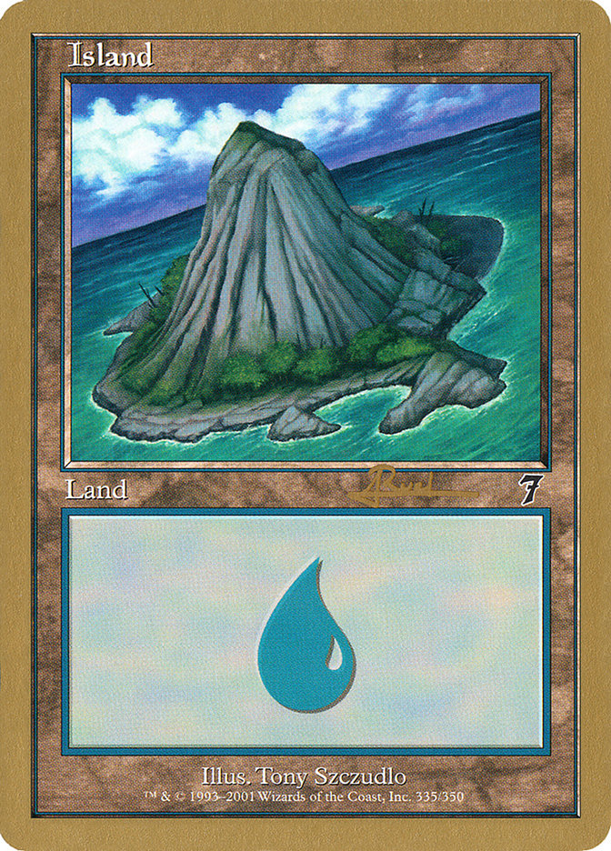 Island (ar335) (Antoine Ruel) [World Championship Decks 2001] | L.A. Mood Comics and Games