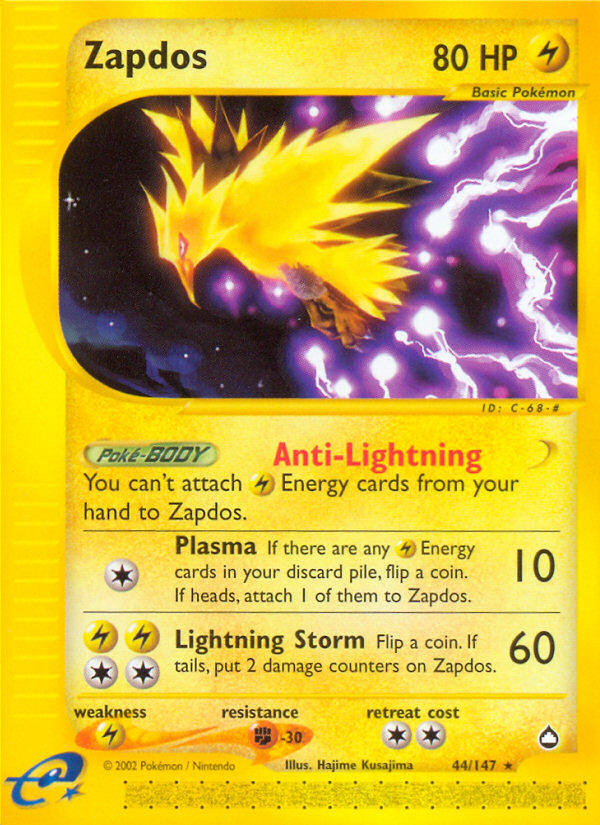 Zapdos (44/147) [Aquapolis] | L.A. Mood Comics and Games