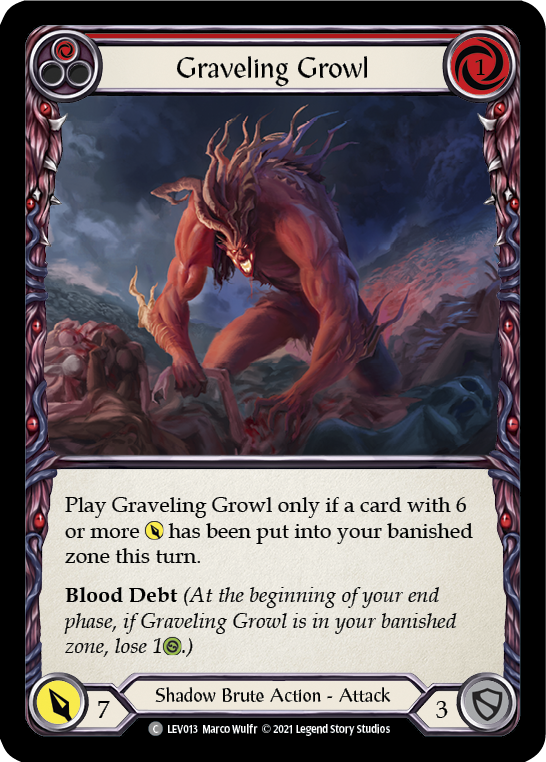 Graveling Growl (Red) [LEV013] (Monarch Levia Blitz Deck) | L.A. Mood Comics and Games