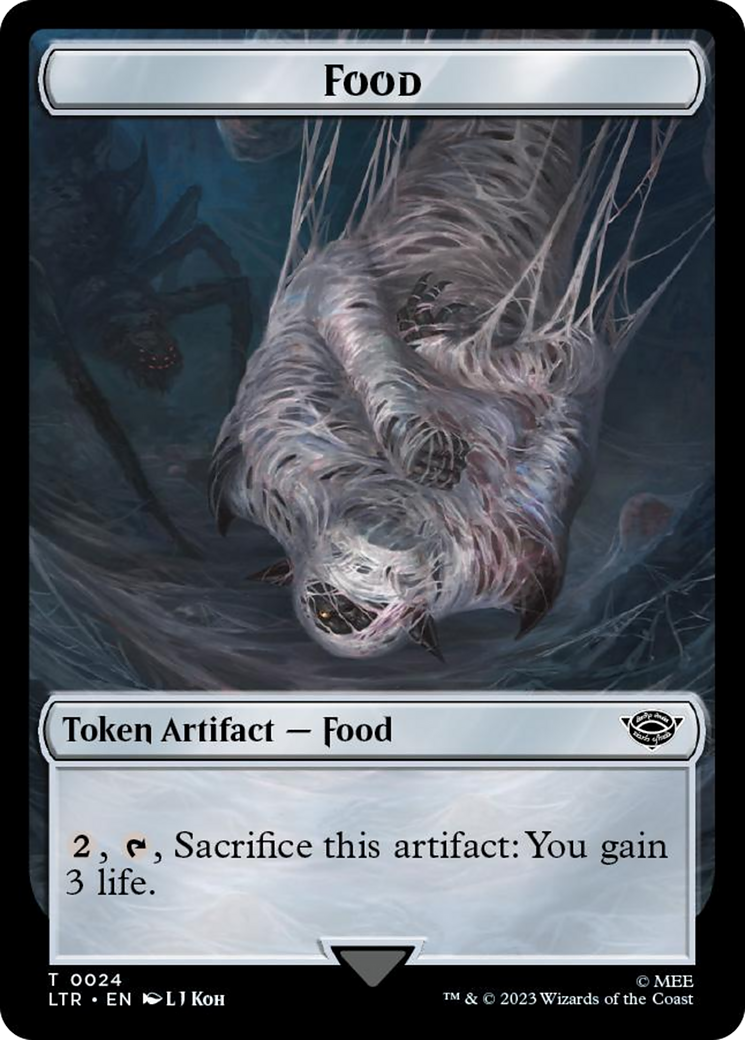 Treasure // Food (0024) Double-Sided Token (Surge Foil) [The Lord of the Rings: Tales of Middle-Earth Tokens] | L.A. Mood Comics and Games