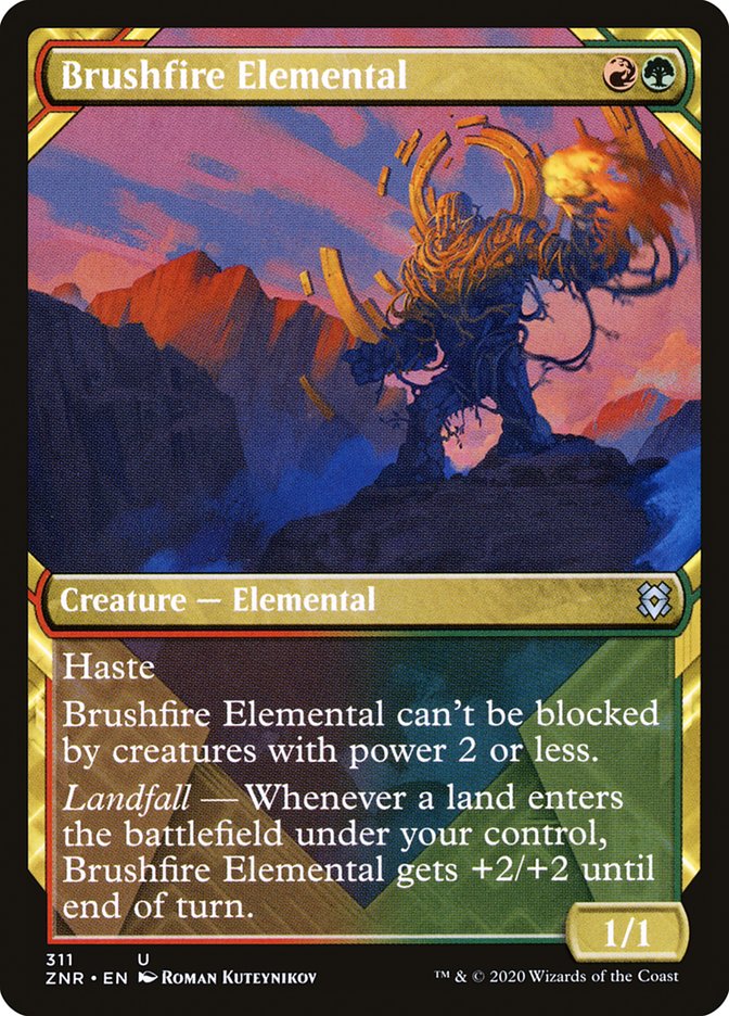Brushfire Elemental (Showcase) [Zendikar Rising] | L.A. Mood Comics and Games