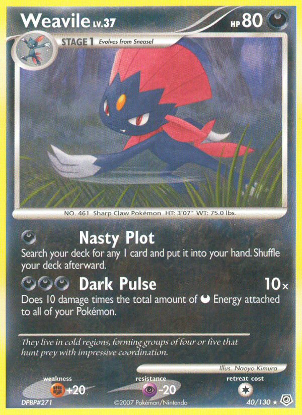 Weavile (40/130) [Diamond & Pearl: Base Set] | L.A. Mood Comics and Games