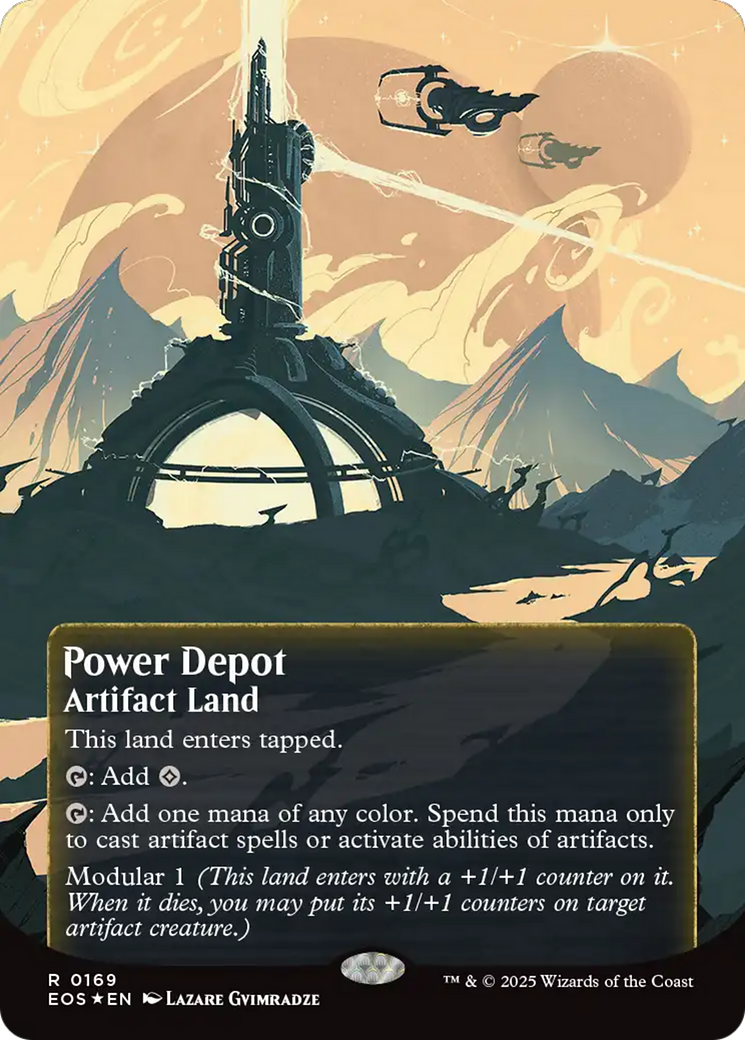 Power Depot (0169) (Borderless) (Galaxy Foil) [Edge of Eternities: Stellar Sights] | L.A. Mood Comics and Games