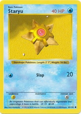 Staryu (65/102) [Base Set Shadowless Unlimited] | L.A. Mood Comics and Games