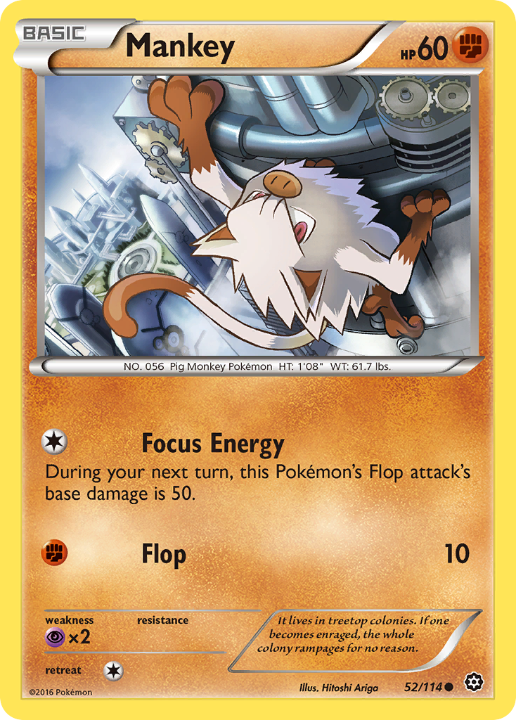 Mankey (52/114) [XY: Steam Siege] | L.A. Mood Comics and Games