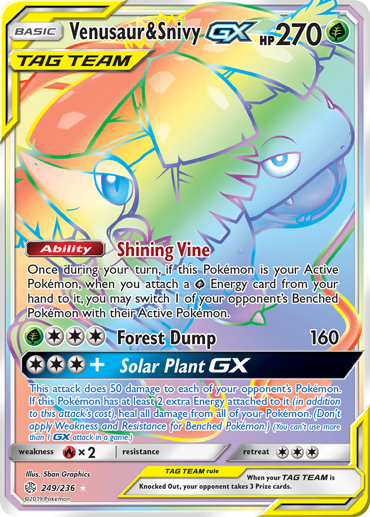 Venusaur & Snivy GX (249/236) [Sun & Moon: Cosmic Eclipse] | L.A. Mood Comics and Games