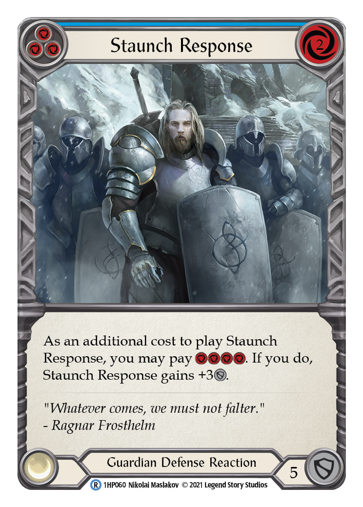 Staunch Response (Blue) [1HP060] (History Pack 1) | L.A. Mood Comics and Games