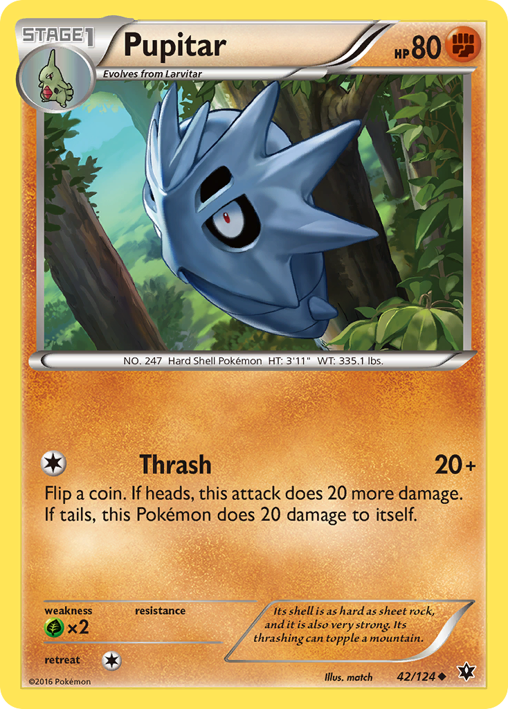 Pupitar (42/124) [XY: Fates Collide] | L.A. Mood Comics and Games
