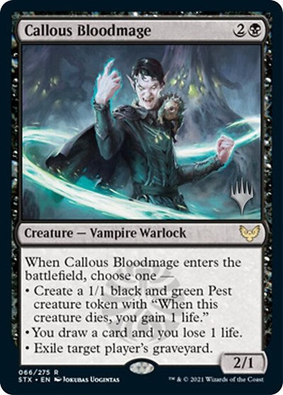 Callous Bloodmage (Promo Pack) [Strixhaven: School of Mages Promos] | L.A. Mood Comics and Games