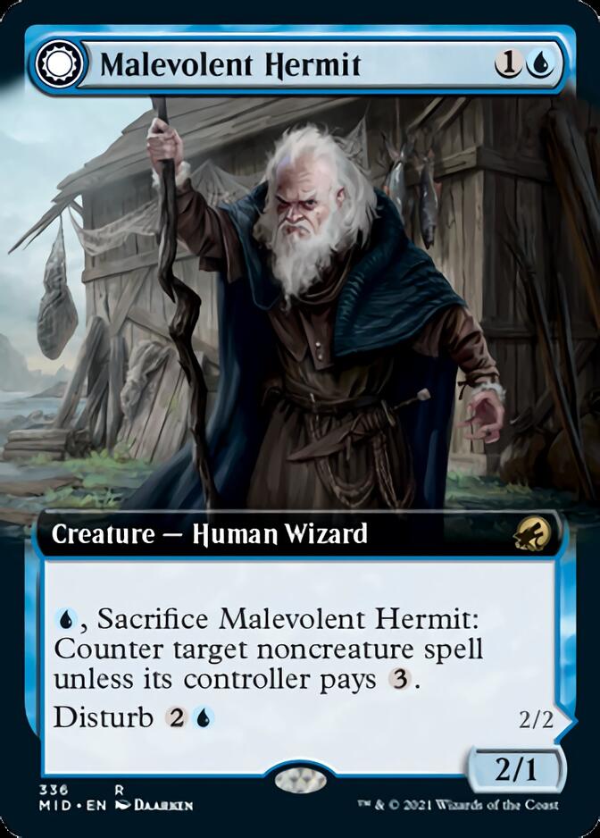Malevolent Hermit // Benevolent Geist (Extended Art) [Innistrad: Midnight Hunt] | L.A. Mood Comics and Games