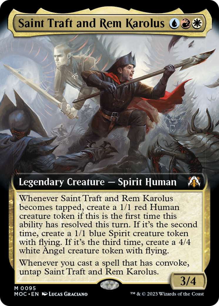 Saint Traft and Rem Karolus (Extended Art) [March of the Machine Commander] | L.A. Mood Comics and Games