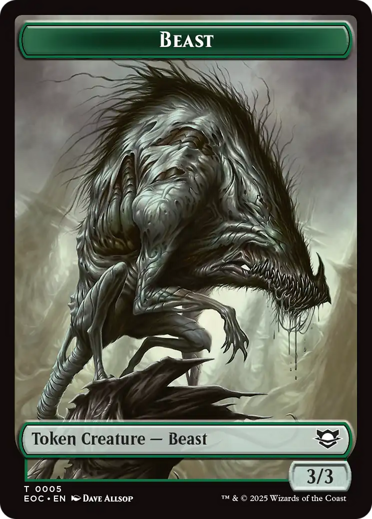 Clue // Beast (0005) Double-Sided Token [Edge of Eternities Commander Tokens] | L.A. Mood Comics and Games