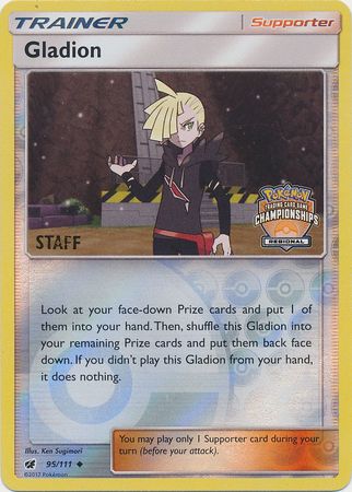 Gladion (95/111) (Regional Championship Promo Staff) [Sun & Moon: Crimson Invasion] | L.A. Mood Comics and Games