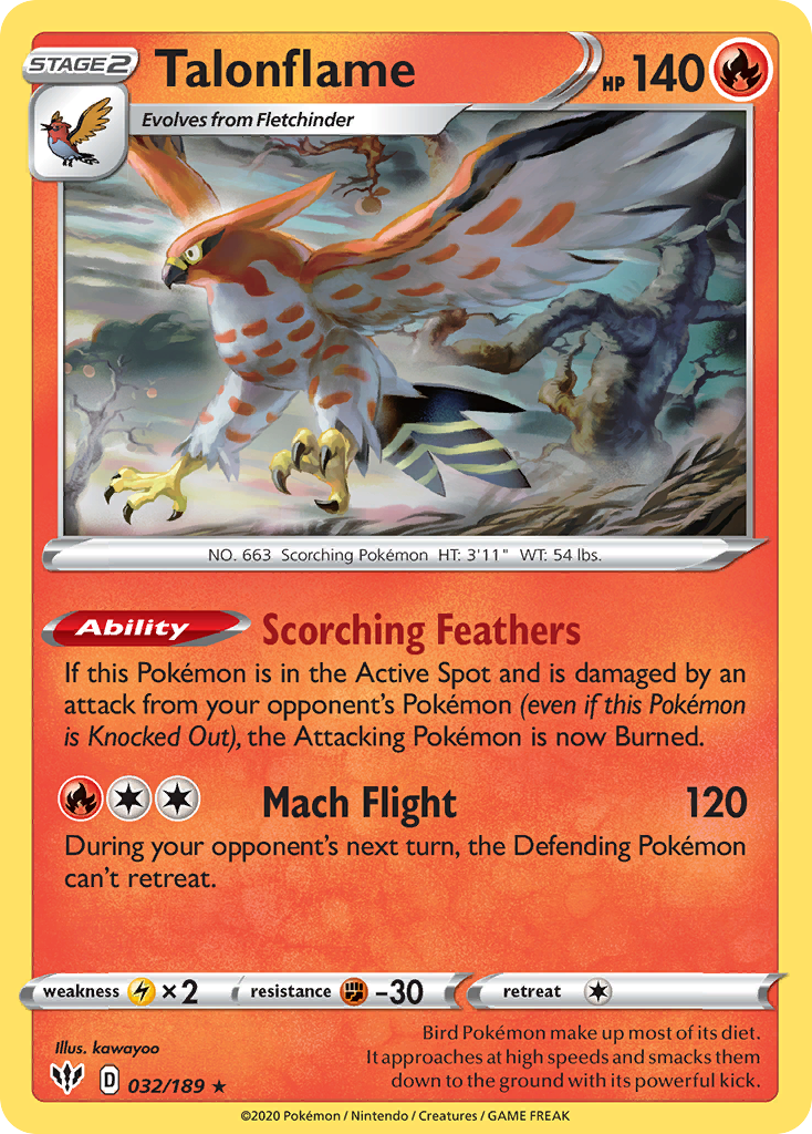 Talonflame (032/189) [Sword & Shield: Darkness Ablaze] | L.A. Mood Comics and Games