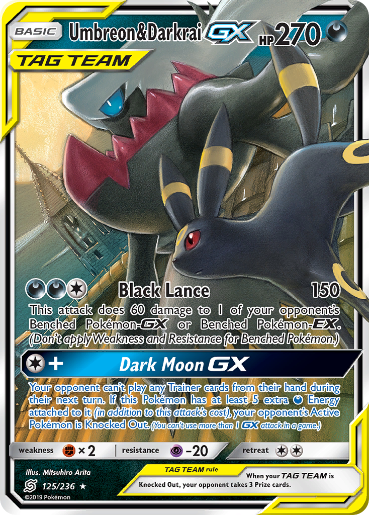Umbreon & Darkrai GX (125/236) [Sun & Moon: Unified Minds] | L.A. Mood Comics and Games