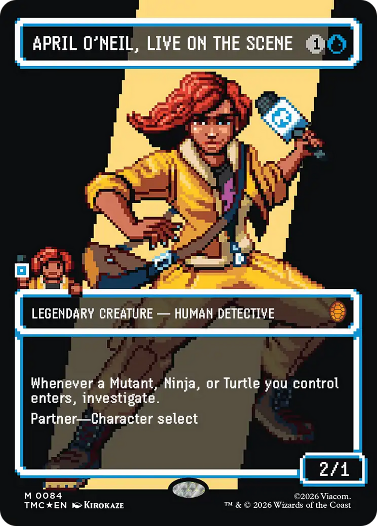 April O'Neil, Live on the Scene (Borderless) (Surge Foil) [Teenage Mutant Ninja Turtles Commander] | L.A. Mood Comics and Games