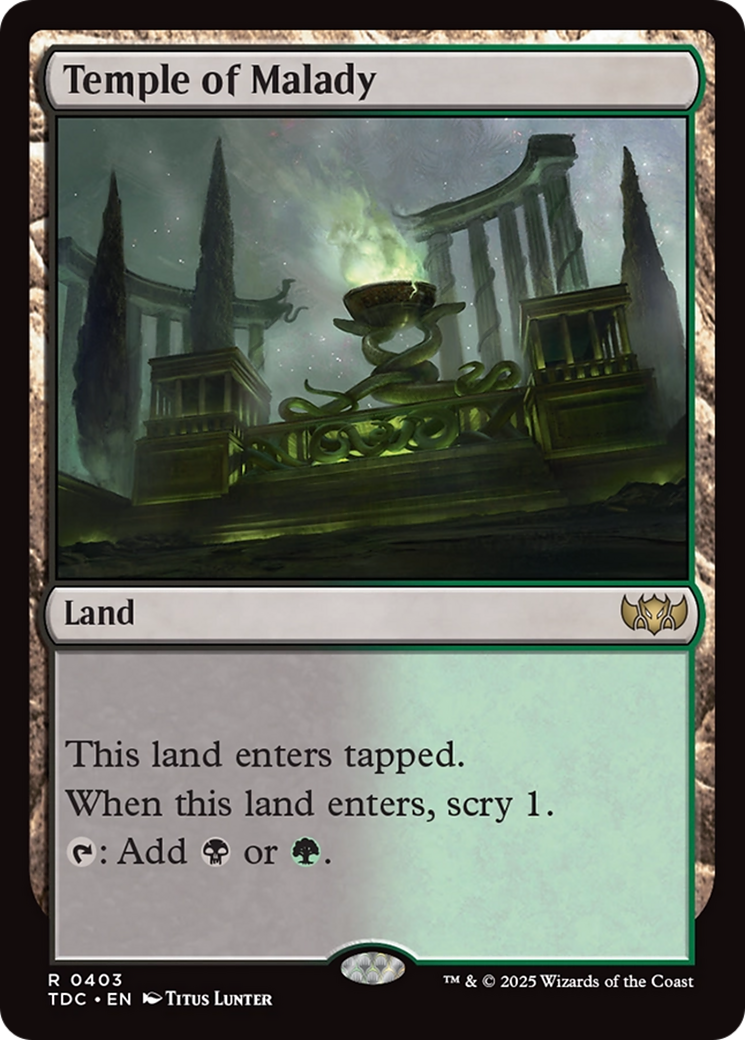 Temple of Malady [Tarkir: Dragonstorm Commander] | L.A. Mood Comics and Games