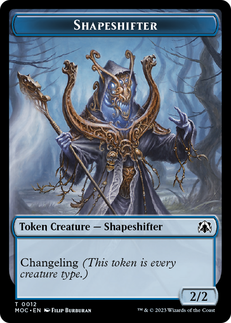 Blood // Shapeshifter Double-Sided Token [March of the Machine Commander Tokens] | L.A. Mood Comics and Games