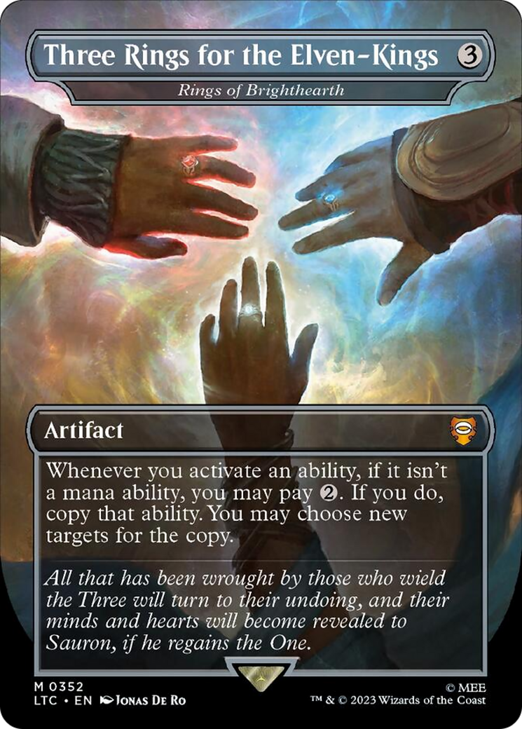 Three Rings for the Elven-Kings - Rings of Brighthearth (Surge Foil) [The Lord of the Rings: Tales of Middle-Earth Commander] | L.A. Mood Comics and Games