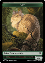 Drake // Cat Double-Sided Token [Murders at Karlov Manor Commander Tokens] | L.A. Mood Comics and Games