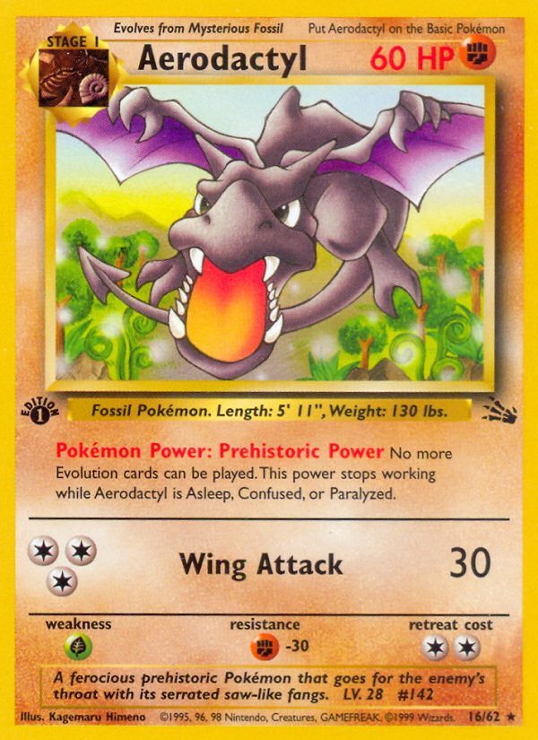 Aerodactyl (16/62) [Fossil 1st Edition] | L.A. Mood Comics and Games