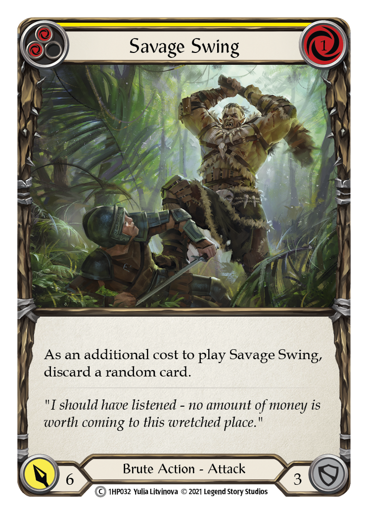 Savage Swing (Yellow) [1HP032] (History Pack 1) | L.A. Mood Comics and Games
