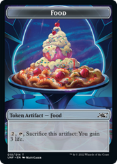 Clown Robot (002) // Food (010) Double-Sided Token [Unfinity Tokens] | L.A. Mood Comics and Games