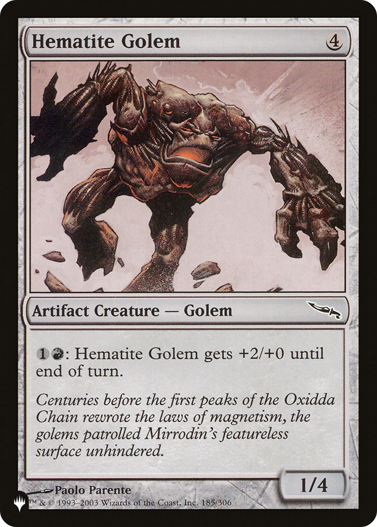 Hematite Golem [The List Reprints] | L.A. Mood Comics and Games