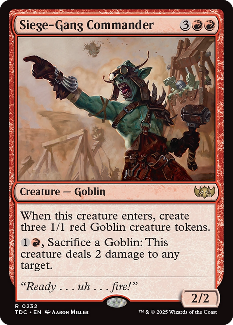 Siege-Gang Commander [Tarkir: Dragonstorm Commander] | L.A. Mood Comics and Games