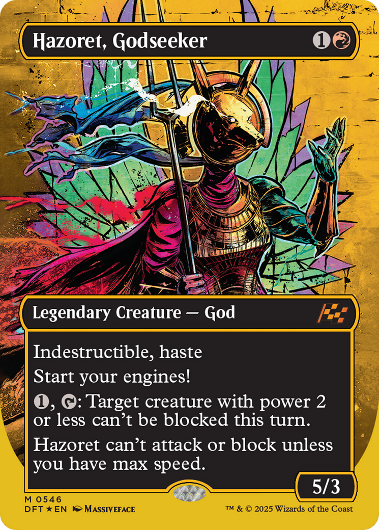 Hazoret, Godseeker (Borderless) (First-Place Foil) [Aetherdrift] | L.A. Mood Comics and Games